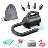 600W Electric Air Pump for Inflatables, AC Inflator Deflator for Pool Float | Quick-Fill Air Mattress Pump for Air Track & Gymnastics Mats, 110-120V Home Use with Multiple Nozzles & Storage Bag