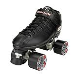 Riedell R3 Roller Skates for Men and Women - Ultra-Durable Indoor Quad Skate with Sonar Cayman Wheels, Nylon Plate, and Precision Fit, Roller Skates, Black - 11