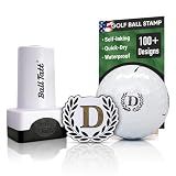 Ball Tatt - Golf Ball Stamp - Self-Inking Marker - Quick-Dry Permanent Marking Tool, No Leaks or Refills, Reusable with Monogram D Initial Golf Ball Marker - Ideal Gift for Golfers, Dads, Retirement
