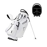 uniHimal Lightweight Golf Stand Bag with 5 Way Full-Length Dividers, Semi-Concealed Stand, Folding Base, Adjustable Dual Straps and 8 Pockets