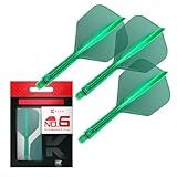 Target Darts K Flex Integrated Dart Flight and Shaft, No.6 Green (Intermediate) | 3-Pack K-Flex - No. 6, Kflex Precision-Molded 2-in-1 Dart Flights and Dart Shaft | Professional Dart Accessories