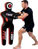 Unfilled Grappling Dummy – Adult Life Size Wrestling & BJJ Training Dummy, MMA Jiu Jitsu Judo Takedown & Throwing Practice, Heavy-Duty Triple-Stitched Canvas Submission Dummy (Black, 5ft / 60")