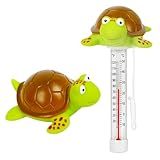 XY-WQ Floating Pool Thermometer, Large Size Easy Read for Water Temperature with String - Swimming Pools, Spas, Hot Tubs, Ponds (Turtle)