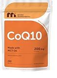 Micro Ingredients CoQ10 200mg Per Serving, 240 Softgels | Made with Coconut MCT Oil | Coenzyme Q10 (Ubiquinone) | Non-GMO