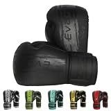 EVAGWY Boxing Gloves for Men and Women，Pro Training Sparring，Suitable for Boxing Kickboxing MMA Fighting，Adult Heavy Punching Bag Gloves，Workout Gloves for Boxing，Muay Thai (Black, 10OZ)