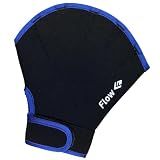 Flow Swimming Resistance Gloves - Webbed Gloves for Water Aerobics, Aquatic Fitness, and Swim Training (Black/Blue, Medium)