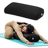 Gaiam Yoga Bolster - Long, Rectangular Meditation Pillow - Supportive Cushion for Restorative Yoga and Sitting on the Floor - Built-In Carrying Handle - Machine Washable Cover'