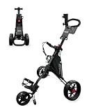 Caddytek CaddyLite 11.5 V3 Golf Push Cart - Lightweight Aluminum 3-Wheel Foldable Golf Bag Cart with Quad-Fold Frame, EVA Wheels, Adjustable Handle, Foot Brake, Mesh Net, Umbrella & Drink Holder