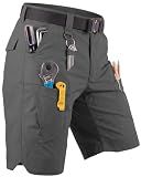 Boonlight Men’s Hiking Cargo Shorts Quick Dry Lightweight Breathable Multi Pocket Summer Tactical Work Shorts (No Belt), Dark Grey