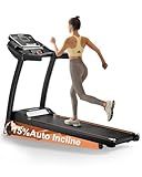 Auto Incline Treadmill 3.0HP, Treadmills for Home with 0-15 Level Incline, 6.2 MPH Speed, 300 Lbs Capacity, Heart Rate Sensors, Hydraulic Folding Treadmill