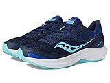 Saucony Women's Cohesion 16 Sneaker, Night/Aqua, 8
