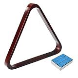 MoyanSuper Solid Wood Pool Ball Triangle Rack, 2-1/4 Inch Billiard Ball Holder for Pool Table, Burgundy