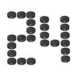 TransArcade Official Standard Ice Hockey Pucks, Black, 3 Inch Diameter, 6 oz, Regulation Size, 24 Pack