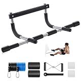 ALLY PEAKS Pull Up Bar Thickened Steel Pipe Super Heavy Duty Steel Frame Upper Workout Bar| Multi-Grip Strength for Doorway | Indoor Chin-Up Bar Fitness Trainer for Home Gym Max Limit 440 lbs