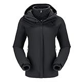 CAMEL CROWN Women's Ski Jacket Waterproof 3 in 1 Winter Coat with Fleece Inner Warm Windproof For Snow Outdoor Hiking