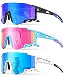 CIFOYA 3PACK Kids Sunglasses Youth Baseball Sun Glasses Sports Softball Sunglasses for Girls Boys UV400 Protection