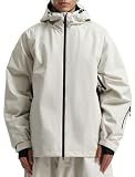 GSOU SNOW Mens Womens Snow Ski Jacket Baggy Snowboard Waterproof Insulated | 15K Waterproof, 10K Breathable, Loose Fit Windproof Coat, Hood & YKK Zipper, Snap-Fastening Powder Skirt