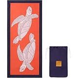 Brook + Bay Sand Free Beach Towel, Compact Beach Towel, 35"x78" Beach Towels - Oversized, Sandproof, Light Weight Beach Towel in a Bag - Tortoise