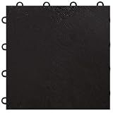 VersaStep by FlooringInc 12 x 12 Inch Interlocking Dance Floor Tiles, Portable Vinyl Dance Floor for Home Practice, 3/8 Inch Thick Snap Together Tap and Ballet Flooring, Black, 32 Tiles, 32 Sq Ft