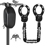 Honszex Scooter Lock, Electric Scooter Locks Anti Theft & Waterproof Scooter Bag, Bike Lock with Key, Heavy Duty Handcuff Chain Lock for E Scooter, Electric Bike, Bicycle, Motorbikes