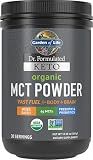 Garden of Life Dr. Formulated Keto Organic MCT Powder - 30 Servings, 6g MCTs from Coconuts Plus Prebiotic Fiber & Probiotics, Certified Organic, Non-GMO, Vegan, Gluten Free