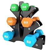 Portzon Weights Dumbbells Set with Various Color and Weights and Compatible, 1-15 LB, Anti-Slip, Anti-roll, Hex Shape