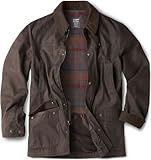 CQR Men's Flannel Lined Shirt Jackets, Long Sleeved Rugged Plaid Cotton Brushed Suede Shirt Jacket, Huntsman Harvest, Large