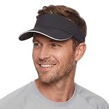 Home Prefer UPF50+ Sports Sun Visor Men Women Lightweight Packable Cooling Visor Hat for Running Tennis Golf (Black)