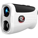 Leexox Golf Rangefinder with Slope Switch, 1200 Yards Rechargeable Range Finder for Golf, 7X Magnification, Flag Lock Vibration, Magnetic Stripe, Tournament Legal, White