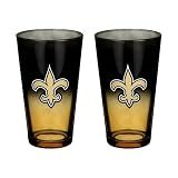 The Memory Company Officially Licensed 2-Pack Ombre Pint Glasses, New Orleans Saints
