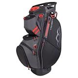 Sun Mountain Men's C130 Cart Golf Bag, 2025 Model, Steel Black Red
