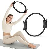 JKSHMYT Pilates Ring Fitness Circle for Women, Pilates Equipment – 14.5" Home Magic Exercise Workout, Better me Pilates Essentials Starter Set for Beginners Toning Inner Thighs, Arms and Core