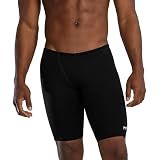 TYR Men's Durafast Elite Jammer Swimsuit for Racing and Training, Black, Size 36