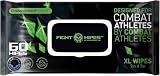 FIGHT WIPES Boxing Glove Deodorizer, Cleaner, & Odor Eliminator for Muay Thai, MMA & Combat Sports Equipment Alcohol Free, Skin Safe Cleansing Wipes for Martial Artists