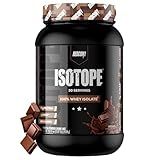 REDCON1 Isotope 100% Whey Isolate, Chocolate - Keto Friendly Whey Protein Powder - Low Carb + Zero Added Sugar Whey Protein Isolate - Keto Protein Powder (30 Servings)