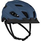 Retrospec Lennon Bike Helmet with LED Safety Light Adjustable Dial & Removable Visor - Adjustable Bicycle Helmet for Adult Men & Women - Matte Navy One Size