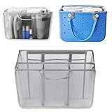 JingJinYY Beach Bag Organizer Insert Compatible with Original X Large Bogg Bag Accessories, Mesh Divider Pouch with Multi - Compartment, Lightweight Organizing Beach Tote (Gray, X-Large)