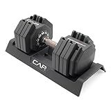 CAP Barbell 55 lb Single Adjustable Dumbbell with Full Rotation Copper Handle