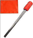 Orange 16x4x5 Inch Marking Flags, 100 Pack | Marker, Boundary, Dog Training, Yard,Lawn,Survey,Landscape,Sprinkler Flags