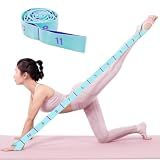 Xensamy Stretching Strap with 11 Loops for Yoga, Dance, Pilates & Physical Therapy – Stretch Band for Leg Stretching, Flexibility, Gymnastics & Ballet (11 Grids-Blue)