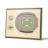 YouTheFan NFL 5-Layer 17 x 13 StadiumViews 3D Wall Art, Green Bay Packers