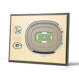 YouTheFan NFL 5-Layer 17 x 13 StadiumViews 3D Wall Art, Green Bay Packers