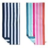 BLWBTDRA 2 Pack Microfiber Beach Towel 71"x32" Quick Dry Sand Free and Absorbent Suitable Oversized Lightweight Towel for Beach Swimming Pool Vacation Travel and Camping
