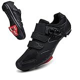 Vicogn Mens Womens Cycling Shoes Compatible with Peloton Indoor Bicycle Pedals Clip in Road Bike Shoes Pre-Installed with Look Delta Cleats (Black,US 9.5) 44