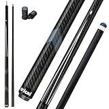 CRICAL Carbon Fiber Pool Cue Stick 58" Billiard Cue Sticks Professional Low Deflection Pool Sticks with 3/8 * 8 Pin Joint and 12.5mm Tip