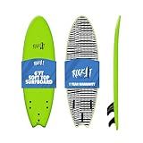 Rock-It Albert 6ft Soft Top Surfboard, Surf Board for Kids, Tabla De Surf, Kids Surfboard, Surfing Board Designed for Beginners - Innovative Design for Safety & Easy to Paddle (Green)