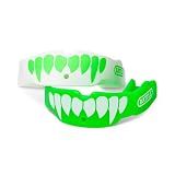 Battle Fangs Football Mouthguard – Sports Mouth Guard with Removable Strap – Protector Mouthpiece Fits with or Without Braces on Teeth – Adult & Youth Mouth Guard Sizes, 2 Pack