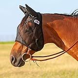 Cashel Quiet Ride Horse Fly Mask with Ears, Black, Horse