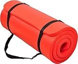 Peekabu 1 Inch Yoga Mat Thick Exercise Workout Mat with Extra Carry Strap Non-slip Fitness Mat Gym Pilates Mat for Stretching & Floor Home Workout Outdoor Training