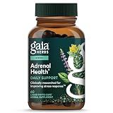 Gaia Herbs Adrenal Health Daily Support - Herbal Supplement with Ashwagandha, Holy Basil & Schisandra - Help Maintain Healthy Energy & Stress Levels* - 60 Vegan Liquid Phyto-Caps (30 Servings)